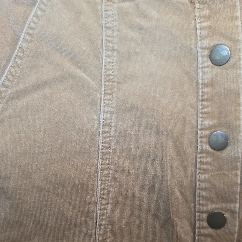 Altar'd State Tan Corduroy Button Mini Skirt - Picture 3 of 5
